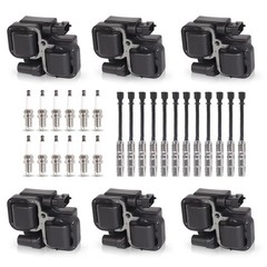 ENA Set of 6 Ignition Coil with 12 Iridium Spark Plug and Wire Set Compatible…