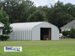 Steel Factory Mfg 30x37x15 Residential P-Series Garage Building Workshop Kit