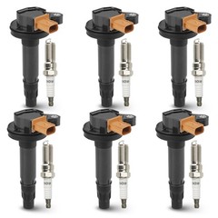 6PCS Ignition Coil Pack with 6PCS Iridium Spark Plug Compatible with Ford Exp…