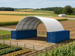 40’x40’x15′ Tarpaulin Tent Warehouse Shed 800sq.ft. Shipping Container Shelter