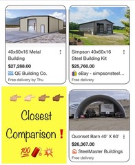 Still on Skids, 2,400 sq ft, 40x60x16 Steel Building kit