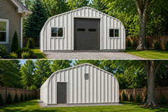 25x40x12 DuroSPAN Steel Arch Building Kit Clear Span With End Walls Included