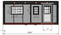 Bastone Expandable Prefab House Mobile Home Portable Container Office 16½x 20ft