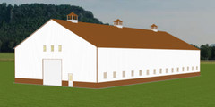 60X125X20, fully insulated, gutters, category II commercial, Free Installation