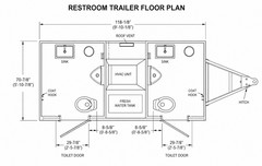 Portable Restroom Trailer 2 Station Luxury Bathroom Trailer Event Rental