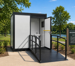 ADA Portable Restroom Handicap Accessible Toilet w/ Sink Light Vent Fan Outdoor