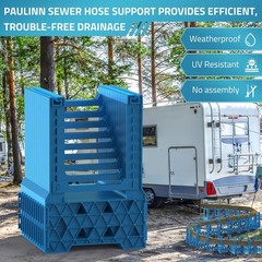 PAULINN 10FT RV Camper Sewer Hose Support, Ocean Blue Height 10ft,