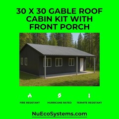 U.S. Made Fire Resistant 26 X 34 Cabin, Barndominium or Steel Home Kit