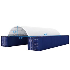 20’x40’x6.5′ PVC Canvas Fabric Building Shipping Container Canopy Shelter 18Oz