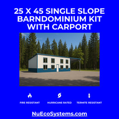 30 X 40 HURRICANE RATED Gable Tall Galvanized Steel Barndominium Kit on Piers