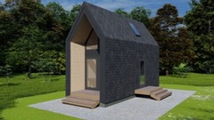 273 sg.ft СANDLE HOUSE KIT #PW-23 PREFAB DIY PLYWOOD BUILDING CABIN HOME MODULAR