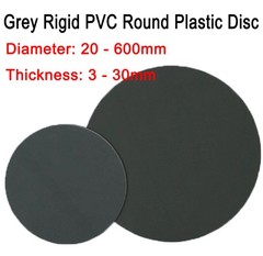 Black Rigid PVC Round Board Circular Plastic Sheet Disc DIY Craft Base Durable