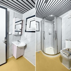 Bastone Outdoor Portable Restroom Mobile Toilet With 1 Shower Bathroom & Sink