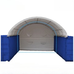 20*20ft 20*40ft Shipping Container Canopy Canvas Fabric Building w/o End Wall