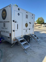 Portable Restroom Trailer 2 Station Luxury Bathroom Trailer Event Rental