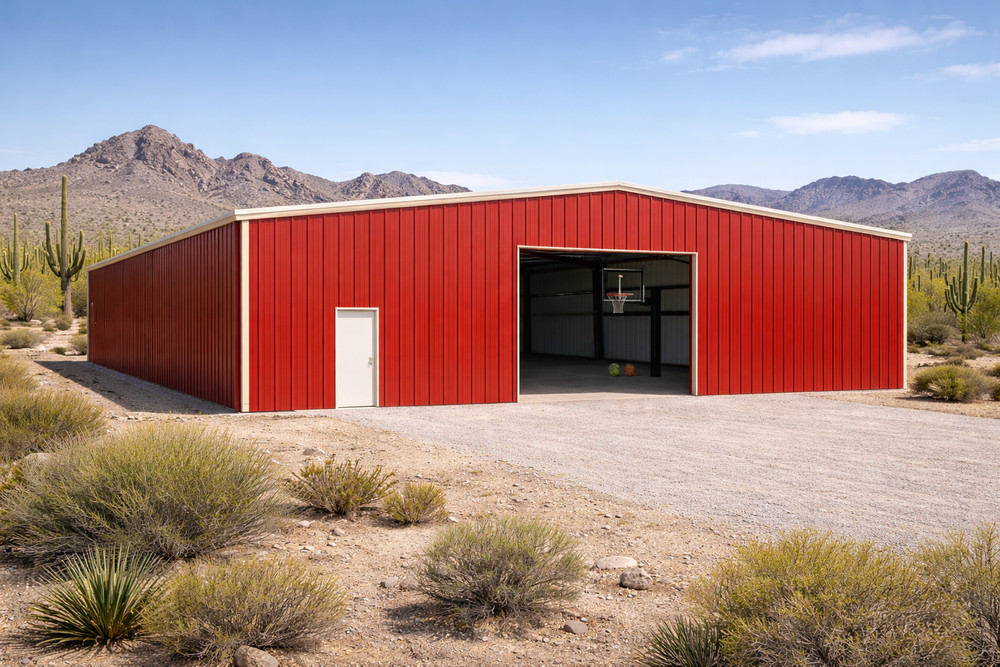 50x100x12 Steel Building Kit | Rigid Frame I-Beam | Commercial Grade