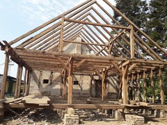 Historic Beam and Post Frame for Chalet