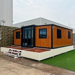 Portable Prefabricated Tiny Home 19Ft X 20Ft, Mobile Expandable Prefab House
