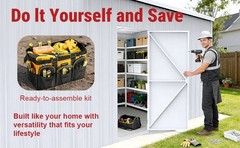 42’x30’x13′ Metal Garage Shed Barn Outdoor Storage Heavy Duty Galvanized Steel