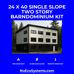 30 X 40 HURRICANE RATED Gable Tall Galvanized Steel Barndominium Kit on Piers