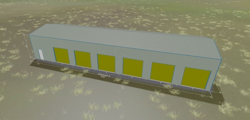 Steel Framed 30 x 100 x 16 Shop Kit, Warehouse Kit ON SALE NOW !!!