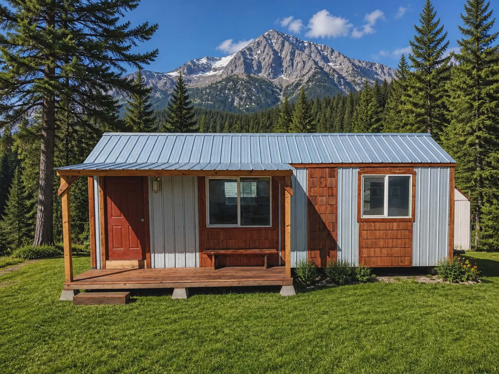 28ft tiny house on wheels with detachable ranch style deck and single loft!