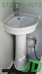 New Premium Quality Portable Toilet Bathroom Sink Single Stall Semi Permanent