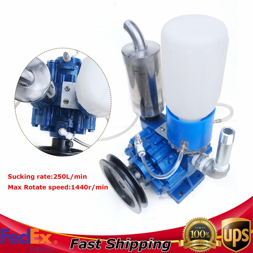Vacuum Pump Electric Milking Machine 220L 250L/min Sheep Milker Tank Barrel USA
