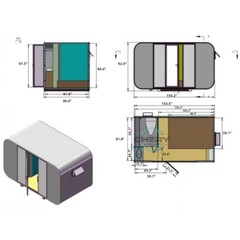13ft x 7.4 ft Tiny House Pod House Cabin Prefab House Outdoor Living & Working