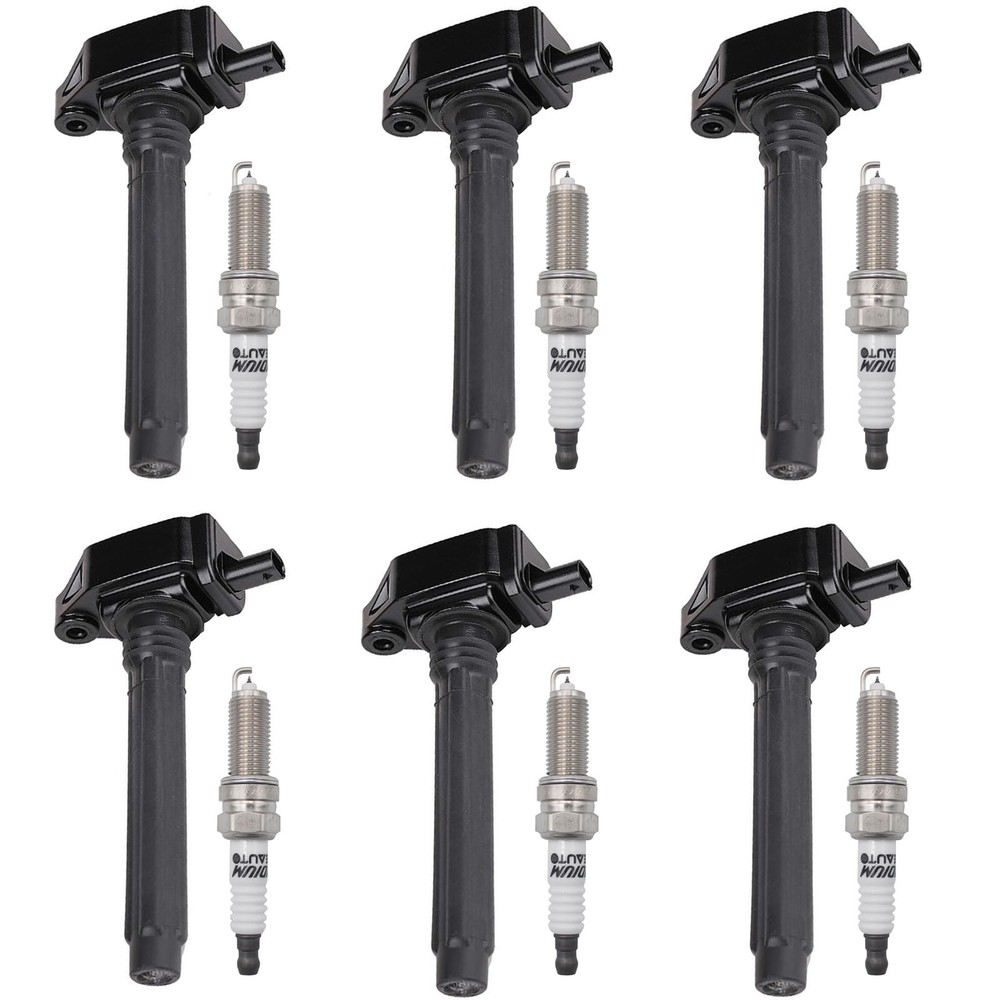 Ignition Coil Pack Iridium Spark Plug Set of 6 UF648 Compatible with Avenge C…