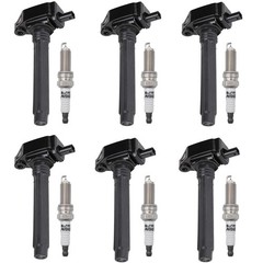Ignition Coil Pack Iridium Spark Plug Set of 6 UF648 Compatible with Avenge C…
