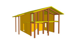 840 SQ.FT ECO SOLID TIMBER AIRTIGHT PANEL HOUSE KIT. MASS WOOD CLT HOME, PREFAB