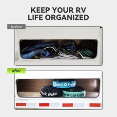 RVMATE RV Hose Bags 3 Pack, Waterproof Storage 3-bag set, Black,Blue,Green