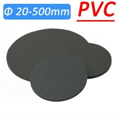 Black Rigid PVC Round Board Circular Plastic Sheet Disc DIY Craft Base Durable