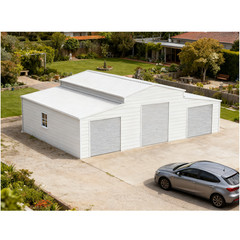 42 x 30 x 13ft Heavy-Duty Metal Garage Farm Barn Storage Shed 3 Doors 1260 sq.ft