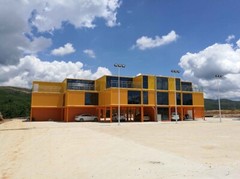 Contemporary Airplane Hanger and Home