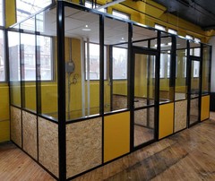 CGP Aluminum & Glass Conference Room 8′ x 8′ x 9′ w/Door, Black Color
