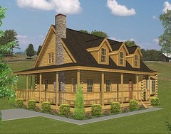 $ 110,000-3323 sq.ft log cabin kit,brand new, yellow pine wood, 3bd, 2.5 baths.
