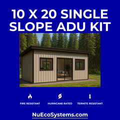 U.S. Made Steel Backyard Office Granny Flat Tiny Home Kit with Patio