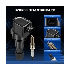 Set of 4 Ignition Coil Pack UF672 and Iridium Spark Plug 97390 4 Pa… Fast Ship
