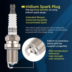 Set for 4 Ignition Coils Pack UF506 and Iridium Spark Plug 7092 compatible wi…
