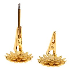 1Pc Incense Stick Holder Lotus Fragrance Clip Censer Sandalwood Censer Coil Base