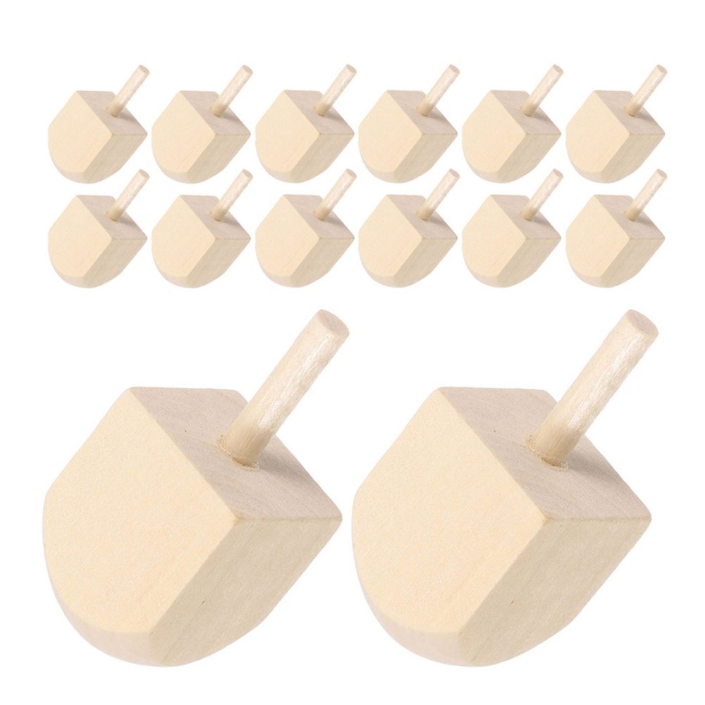 20 Pcs Chanukah Dreidel Wood Colorful Dreidels Handmade Wooden