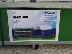Container Shelter 26 x 20 x 10 with Heavy Duty 17.5oz PVC Cover