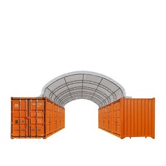 Dual Truss Storage Shelter 20x40ft, White PVC