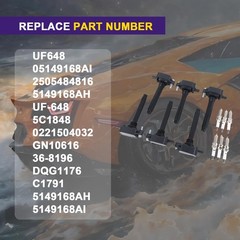 UF648 6PCS Ignition Coil with 97390 Double Iridium Spark Plug Compatible with…
