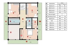 PREFAB LOG CABIN HOME KIT NATURAL WOOD 2691 ft² / 250 m² – DISCOUNT CARD 3% off