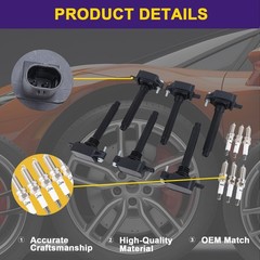 UF648 6PCS Ignition Coil with 97390 Double Iridium Spark Plug Compatible with…