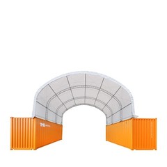 Dual Truss Fabric Shelter 30’x20′, 17oz PVC, for Containers