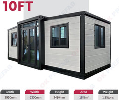 10FT Mobile Expandable Prefab House Prebuilt Home and Portable Office